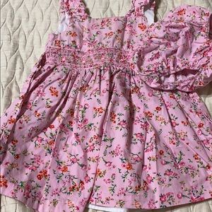 Bonnie baby pink floral dress- 24 mo.